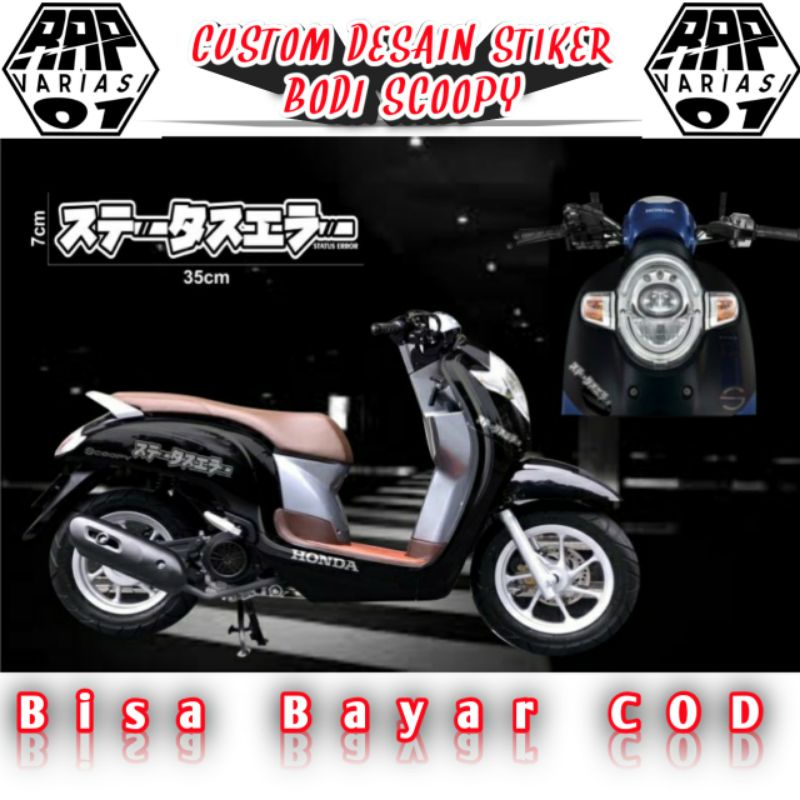 stiker Scoopy Kanji( Status Eror), stiker scoopy huruf Jepang