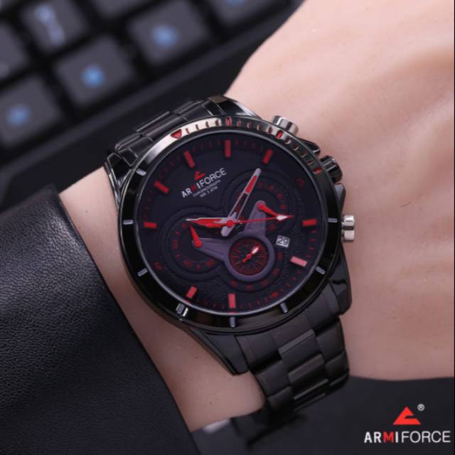New/ORIGINAL/jam tangan pria ARMI FORCE rantai steel