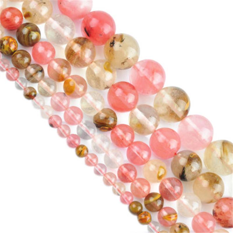 1Strand DIY Natural Gemstone Space Loose Beads for Making Jewelry Material Wholesale