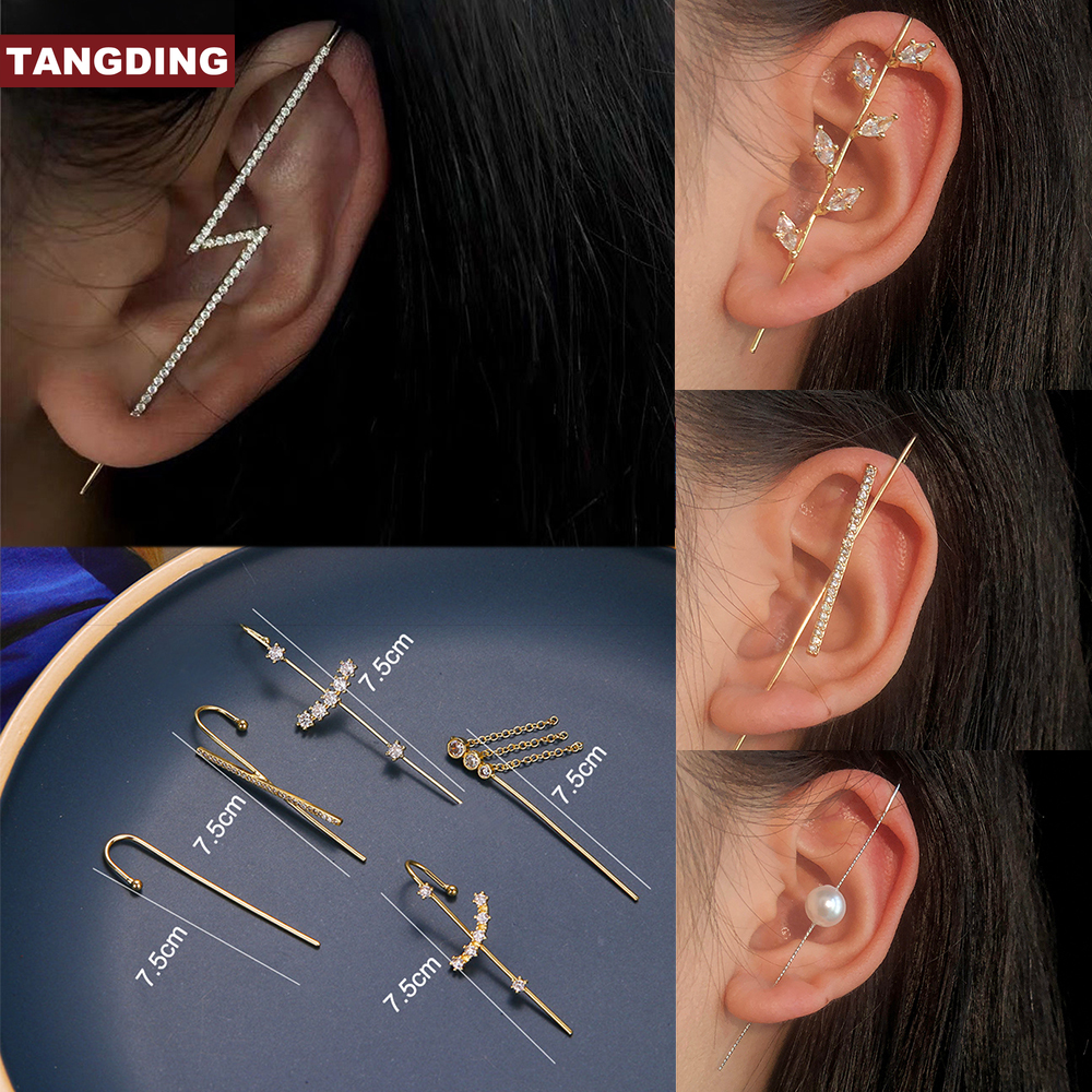 【COD Tangding】Anting Tusuk Model Zircon 14 Pola Gaya Korea Untuk Wanita