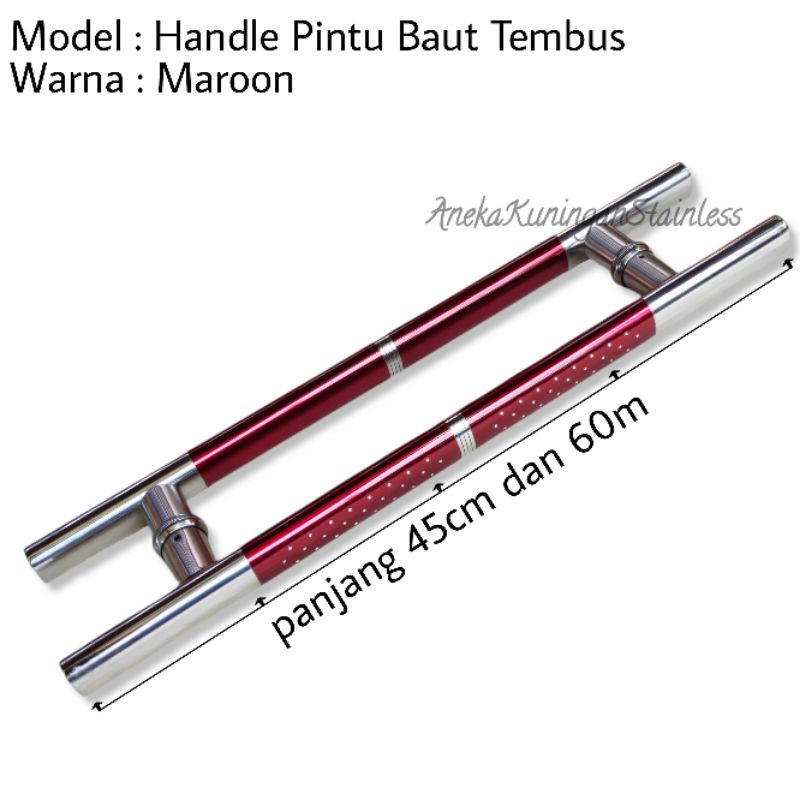 handle pintu rumah oval baut tembus 45cm dan 60cm tarikan gagang pintu rumah minimalis hendle hendel handel pintu rumah stainless