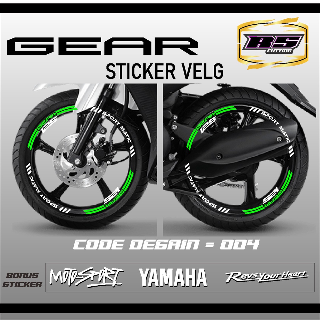 STICKER VELG YAMAHA GEAR 125 List velg Yamaha GEAR 125 - Aksesoris Motor Stiker Lis Velg Yamaha GEAR
