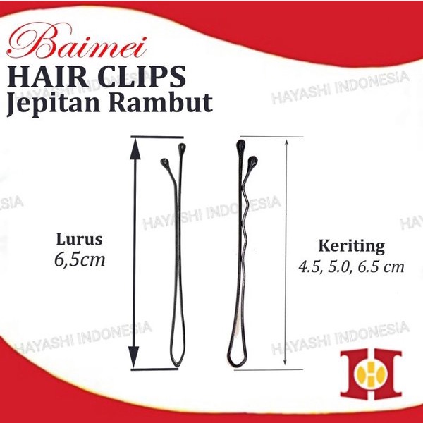 Jepitan Jepit Rambut Lidi Klip Hitam Sanggul Bobby Pin Hair Clip Grip - 50pcs