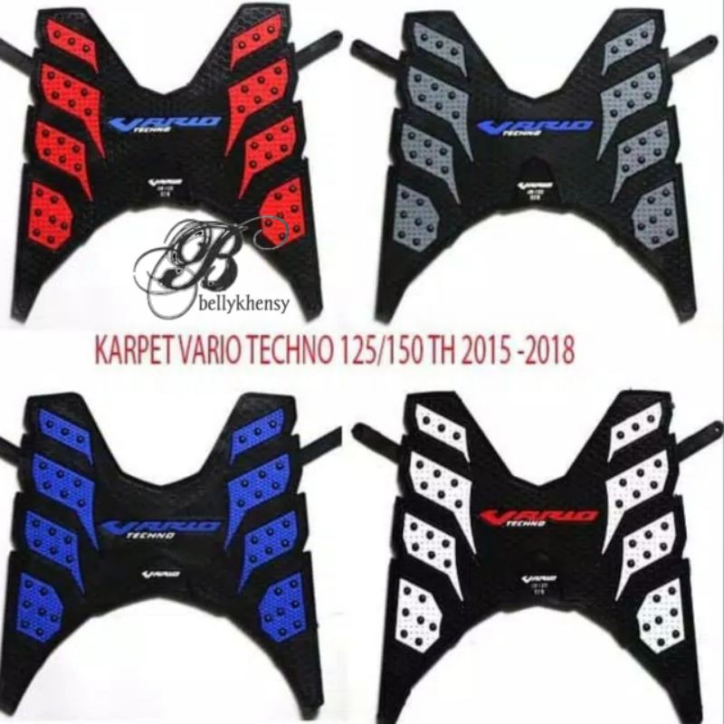 karpet karet honda vario 125 techno tahun 2013-2018 atau pijakan alas kaki motor vario 2013-2018