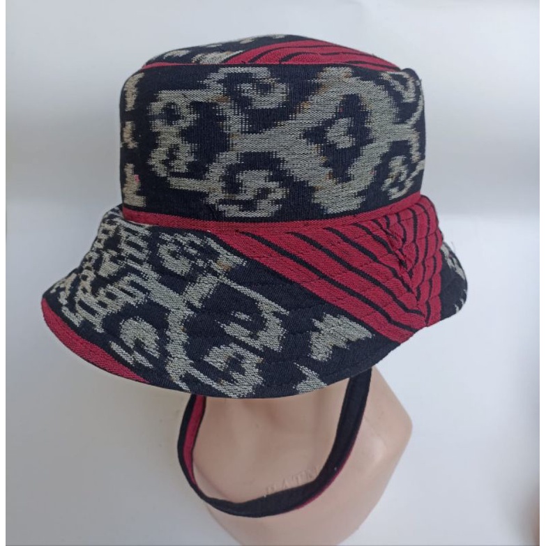 Topi bucket tenun / Topi bucket modern kekinian / Topi bucket Etnik Unisex pria wanita