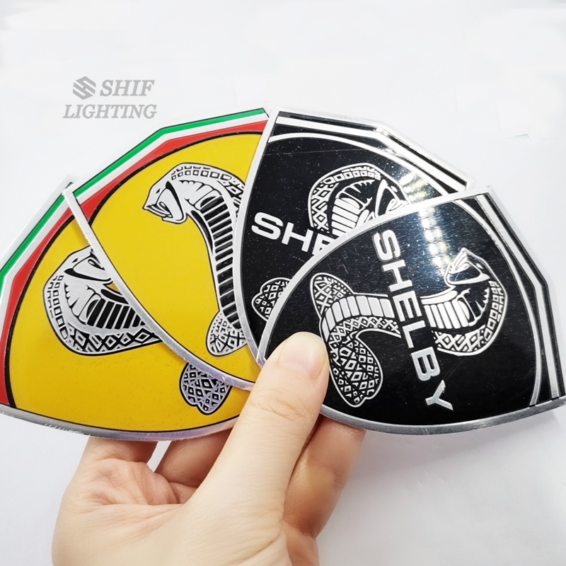 1 Pasang Stiker Emblem Logo Ular Bahan Aluminum Untuk Ford Mustang