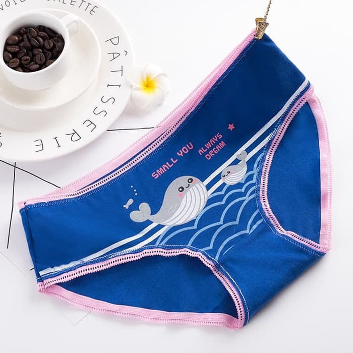 CD Wanita CD Wanita CD lucu pola cetak G string C095 - Navy, L Murah
