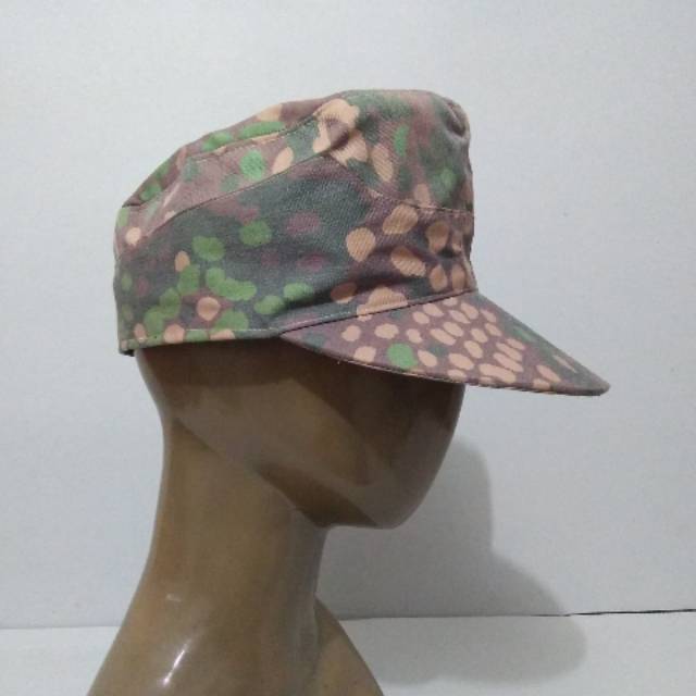 Topi Lapangan Field Cap Camo Dot 44 Pattern Army Jerman WW2