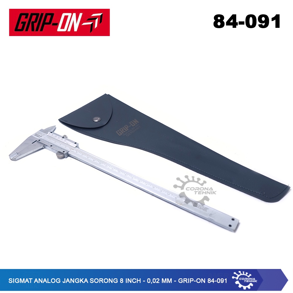 Grip-On 84-091 - Sigmat Analog Jangka Sorong 8 Inch - 0,02 mm