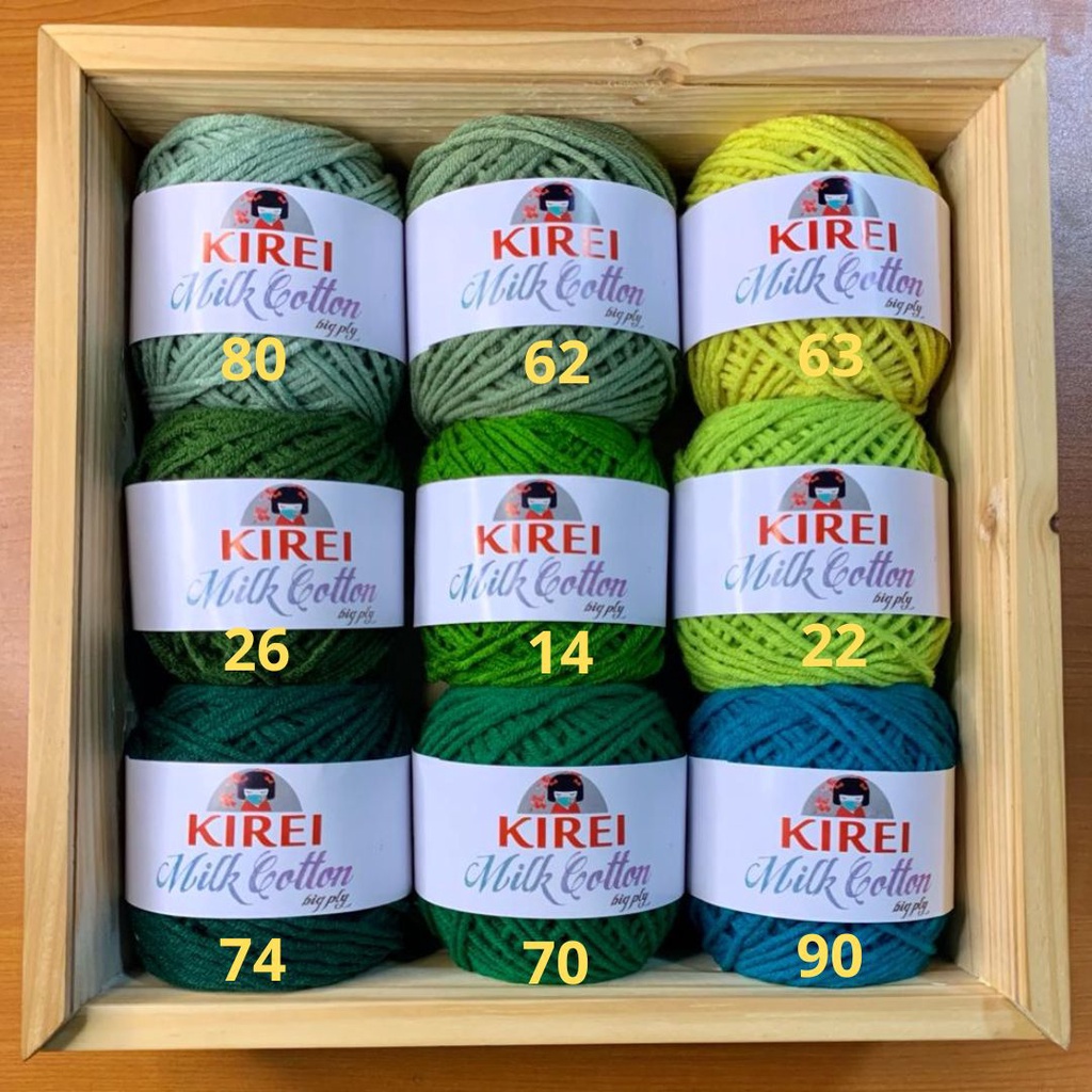 Benang Rajut Katun Impor Big ply/5ply Milk Cotton yarn crochet yarn Kirei - Masterpiece