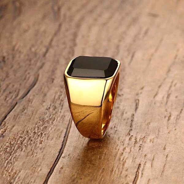 [Bayar di Tempat] CINCIN PRIA SUPER KEREN BLACK ONYX ASLI - SUPER EKSLUSIF