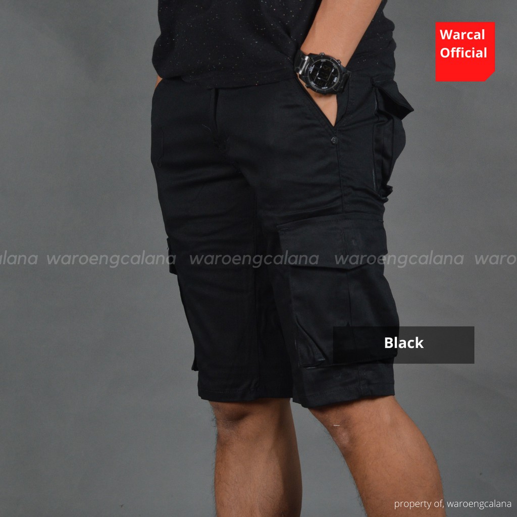 Malmo Celana Pendek Cargo Black Pria