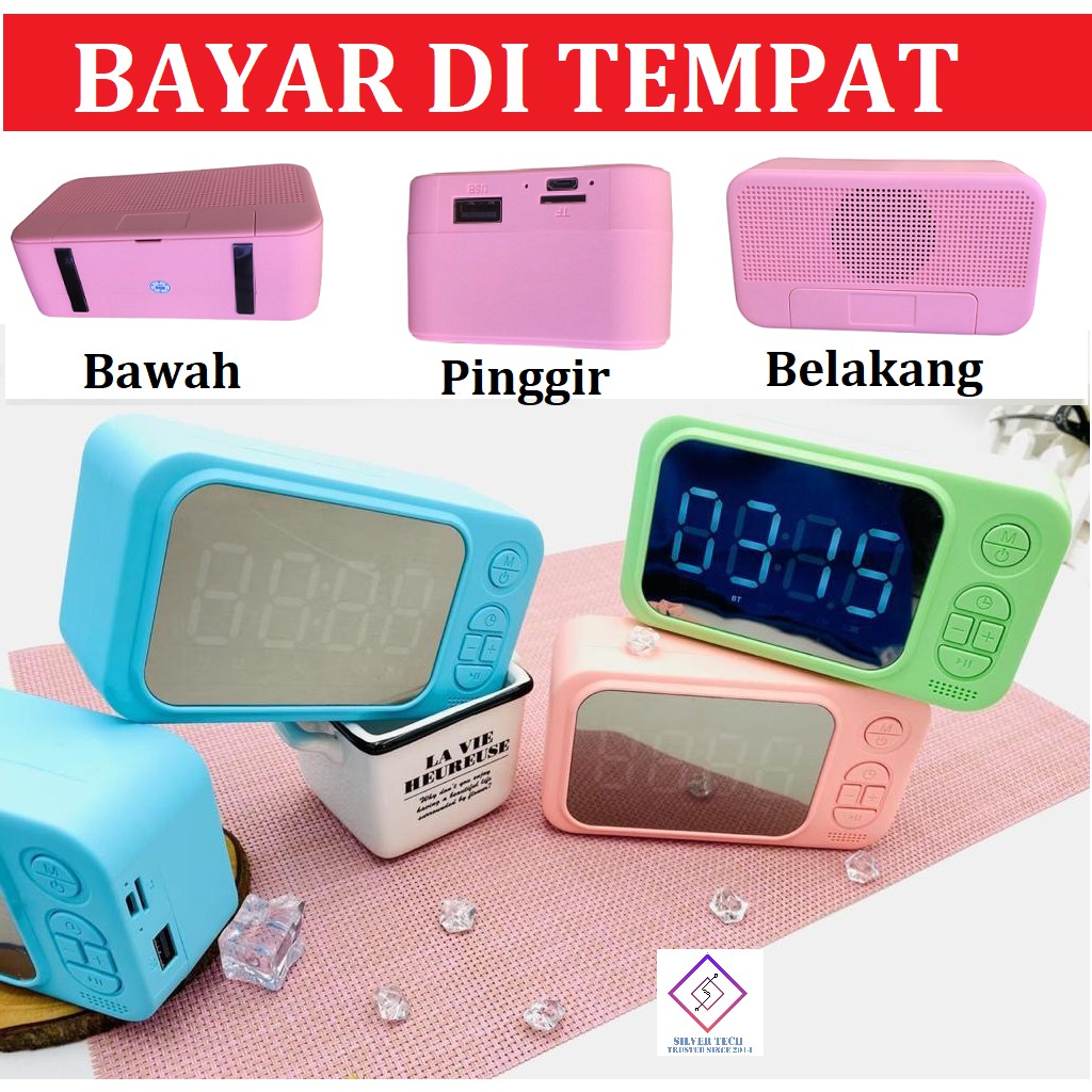 Speaker Bluetooth Alarm Digital | Speaker Digital Aneka Warna | Speaker Radio Alarm USB Bluetooth