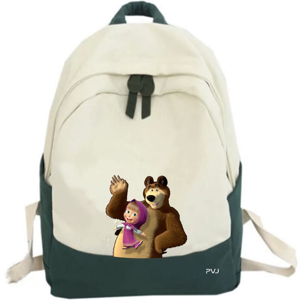 PVJ Tas Ransel Anak Sekolah Kartun Marsha And The Bear