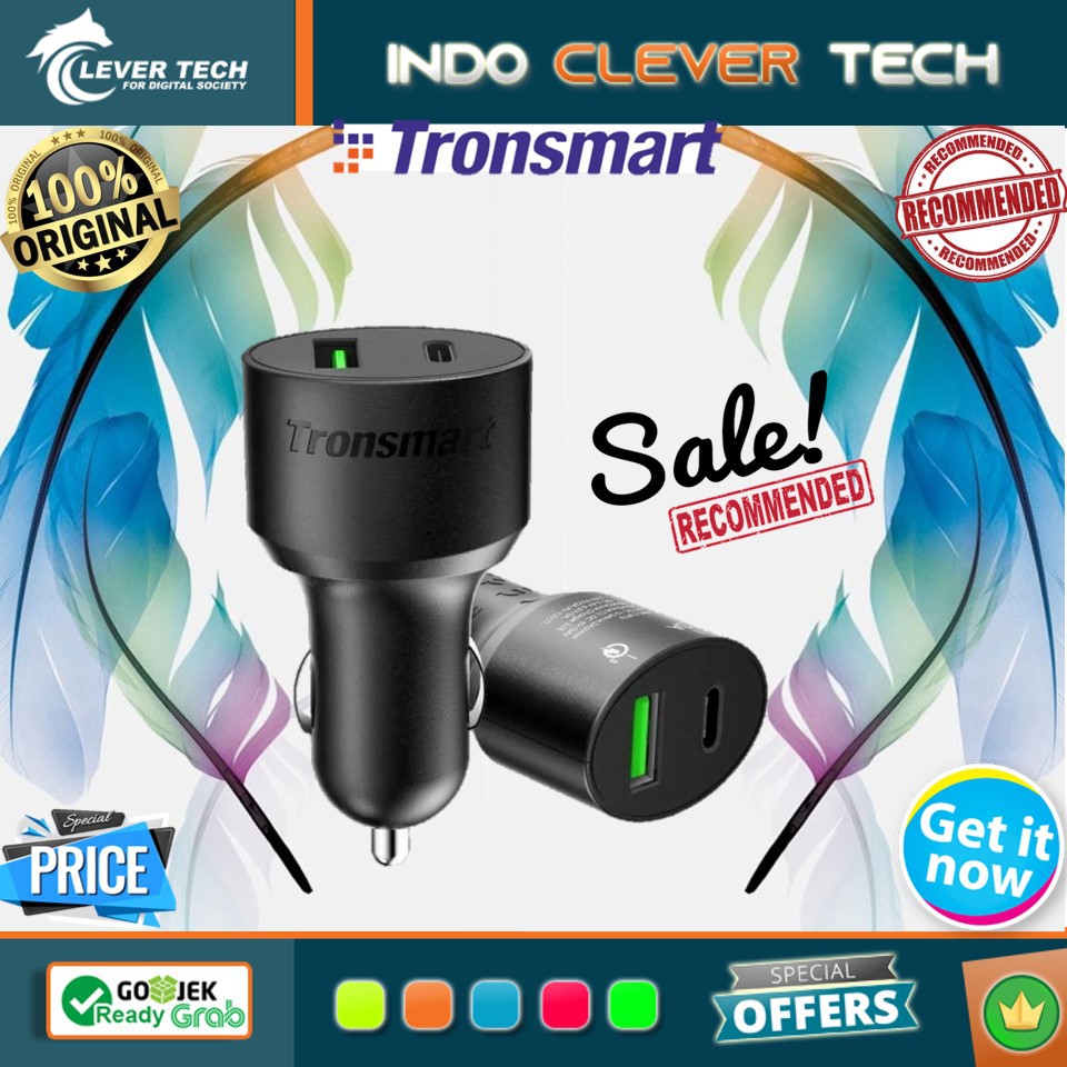 Tronsmart C2PTU Quick Charge 3.0&amp; Type-C Dual Ports Car Charger[C2PTU]