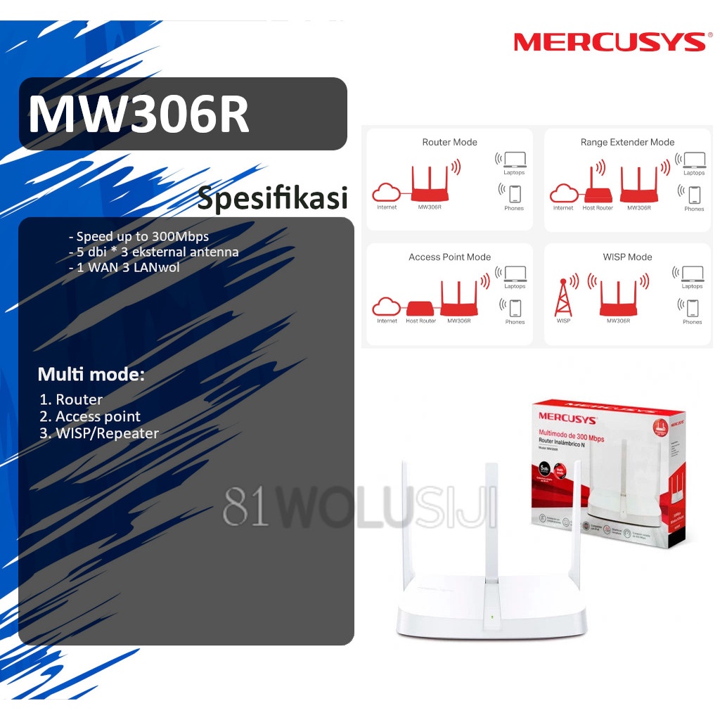 Mercusys MW306R 300Mbps Wireless N Router