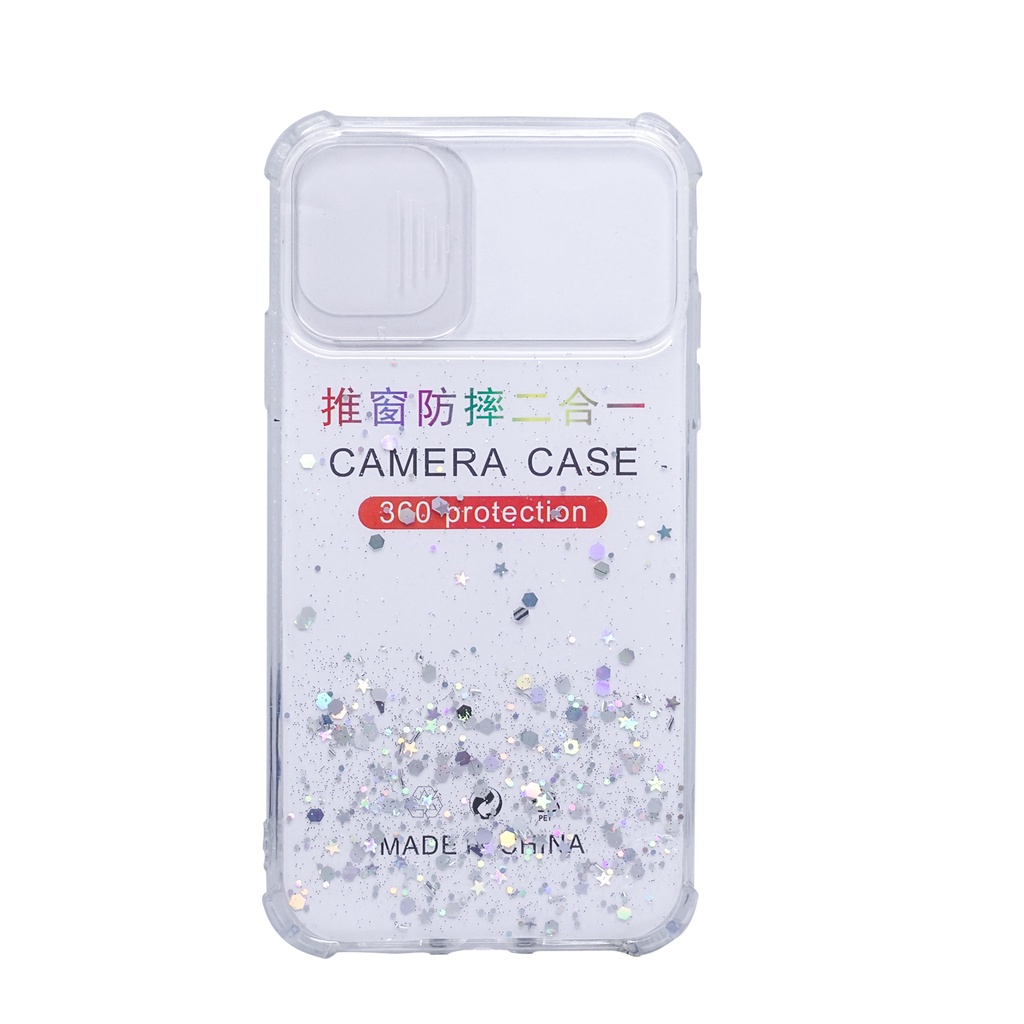 MallCasing - iPhone 6G | 6G+ | 7G+/ 8G+ | XR | XS Max | X/ XS Soft Case Dove Candy Glitter Tutup Lensa