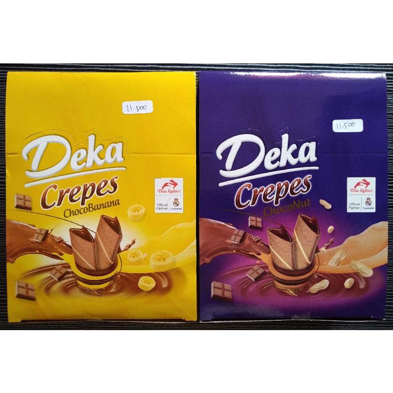 

Wafer Deka Crepes Coklat Pisang dan Coklat Kacang Dua Kelinci