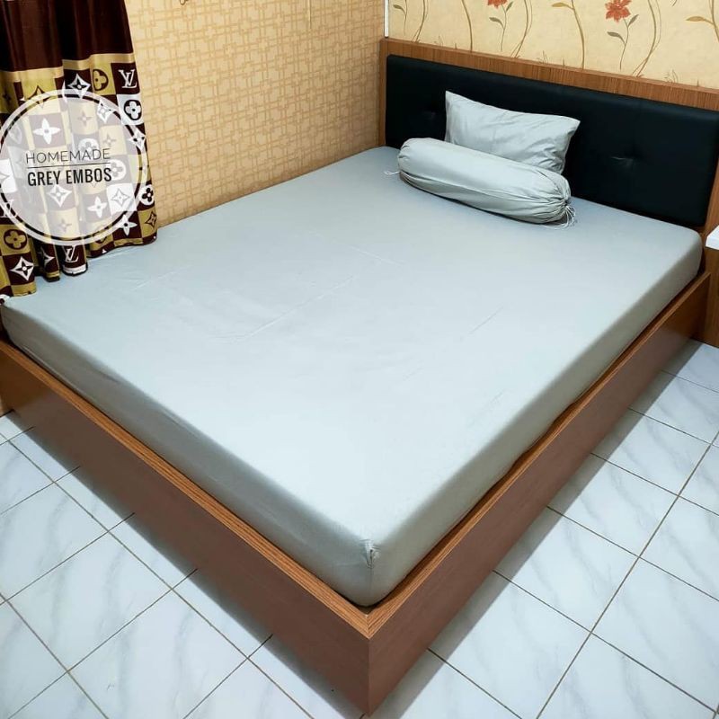 Sprei Estetik Polos Embos Ukuran 90x200 100x200 120x200 Bedsheet Aesthetic Homemade