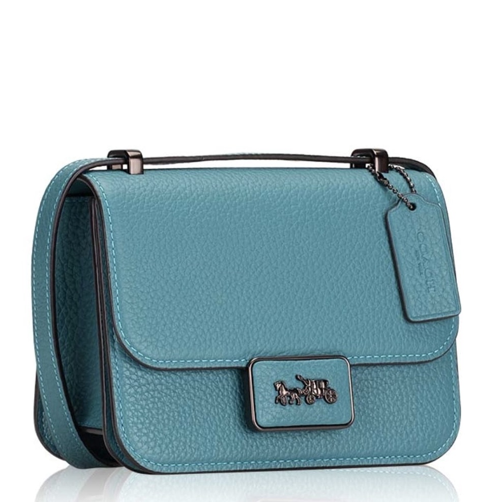 Coach 4617 Alie Shoulder Bag 18 Pewter Retro Tel Authentic