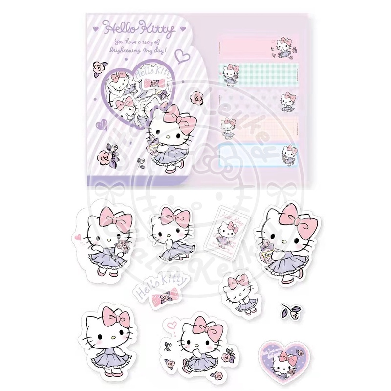 

set sticky note strip dan stiker hello kitty original sanrio