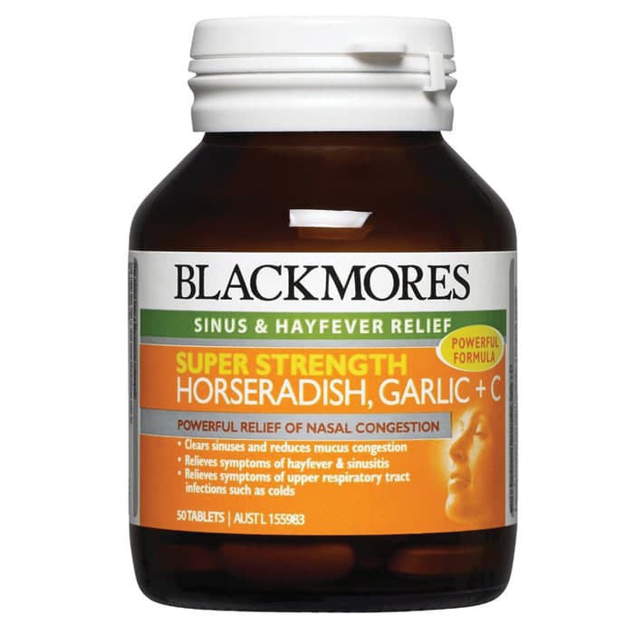 Blackmores Super Strength Horseradish Garlic + C 50 Tablets Shopee