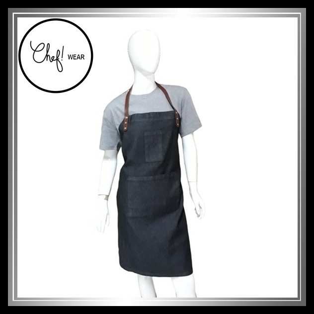 Chef Wear Apron / Celemek Full Denim Full Kc