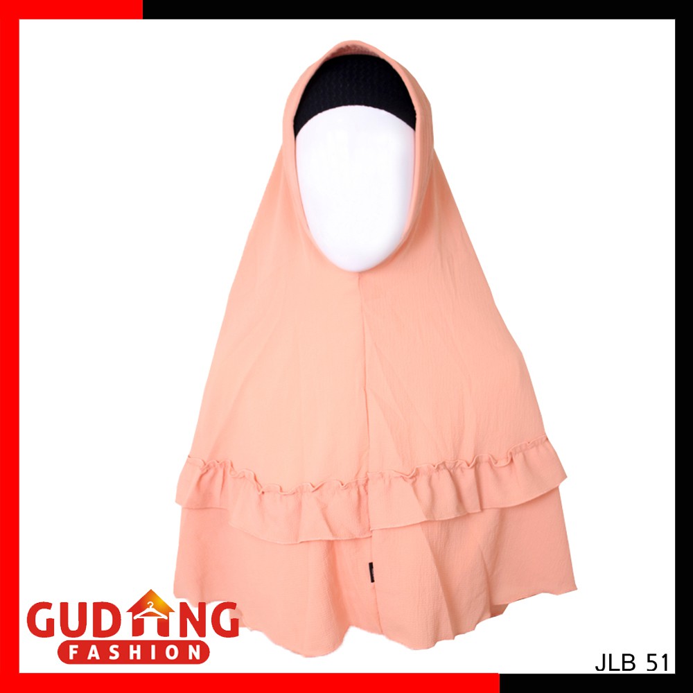 Kerudung Rempel Polos Jumbo - JLB 51