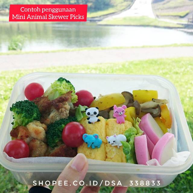 Tusukan Bento Mini Animal Skewer Food Picks Tusuk Bento Pick Cucusan Garpu Buah Hiasan Bento-2