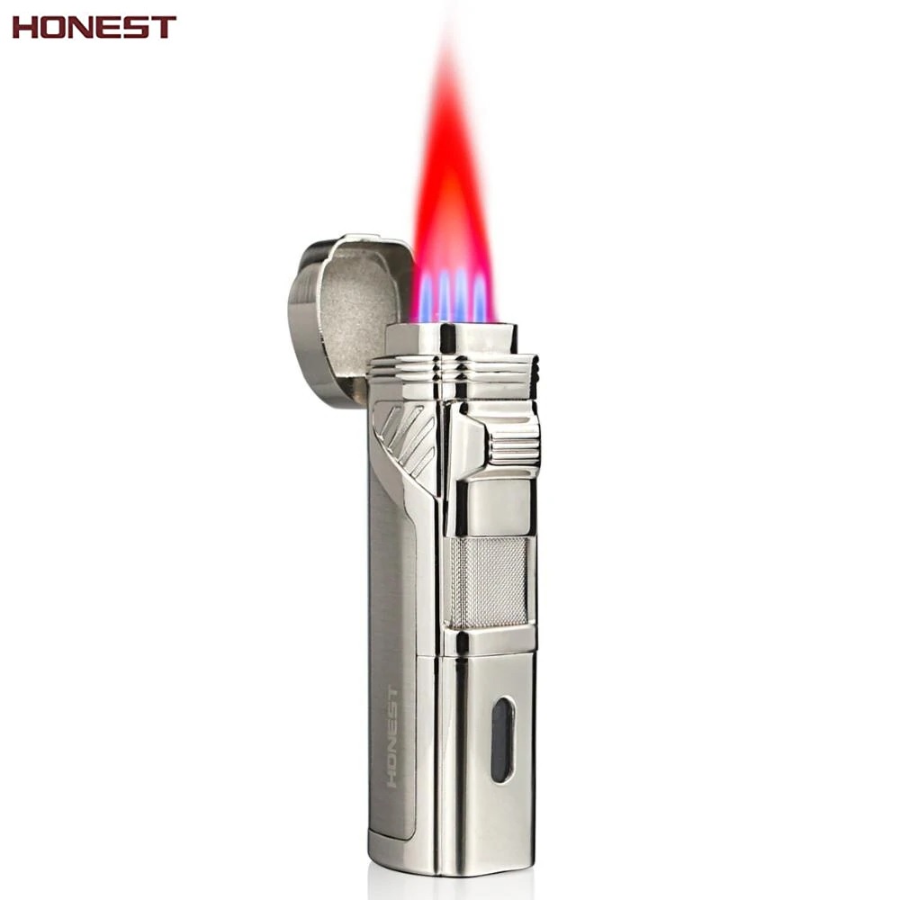 HONEST BCZ357 - Torch Butane Lighter 4 Jet Flame Korek Api Tahan Angin