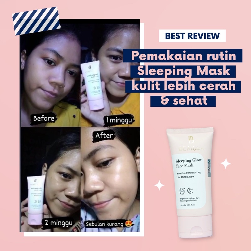 SLEEPING GLOW  (SLEEPING MASK, MASKER WAJAH) BPOM BY BEAUSHINE