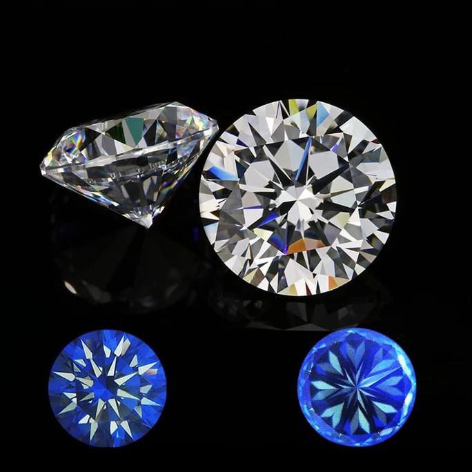 

Ready# Moissanite White Gh Vvs 3.0Mm Round Hearts & Arrows Ori Original