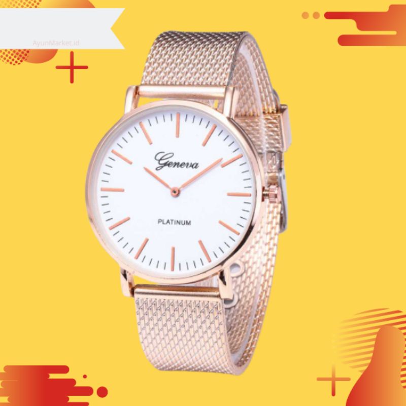 Geneva Jam Tangan Analog Wanita Stainless Steel - 1677 Original