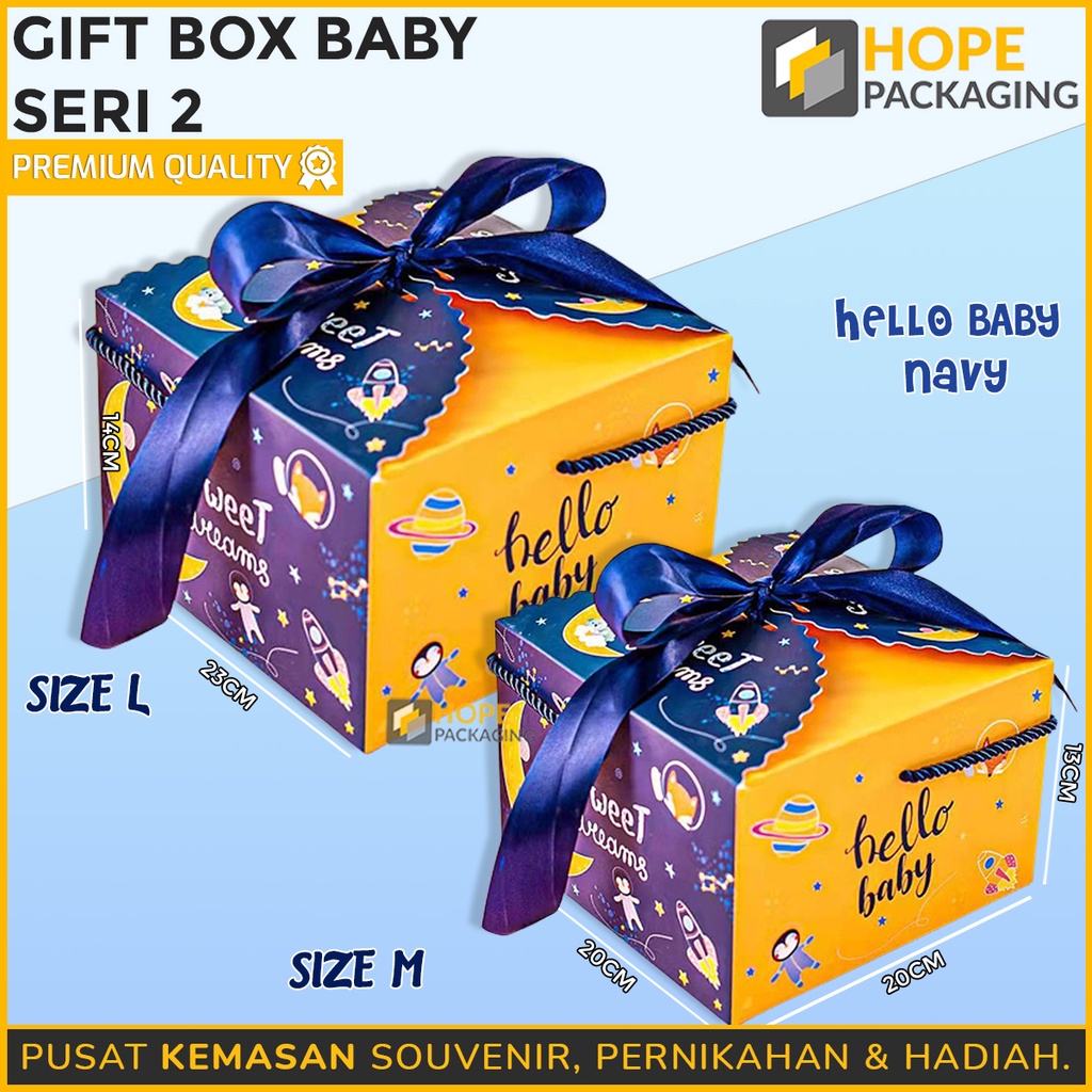 Gift box baby girl baby boy / Hampers Wedding Pink hampers buat new baby Plus Pita / Pink Biru Ungu Dus Hadiah