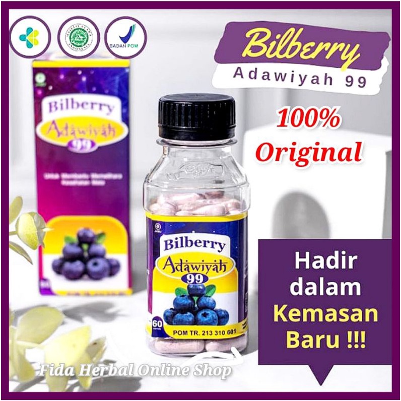 KAPSUL BILBERRY ADAWIYAH ORIGINAL/OBAT MATA SILINDER/OBAT MATA PLUS MINUS/KAPSUL BILBERRY ADAWIYAH A