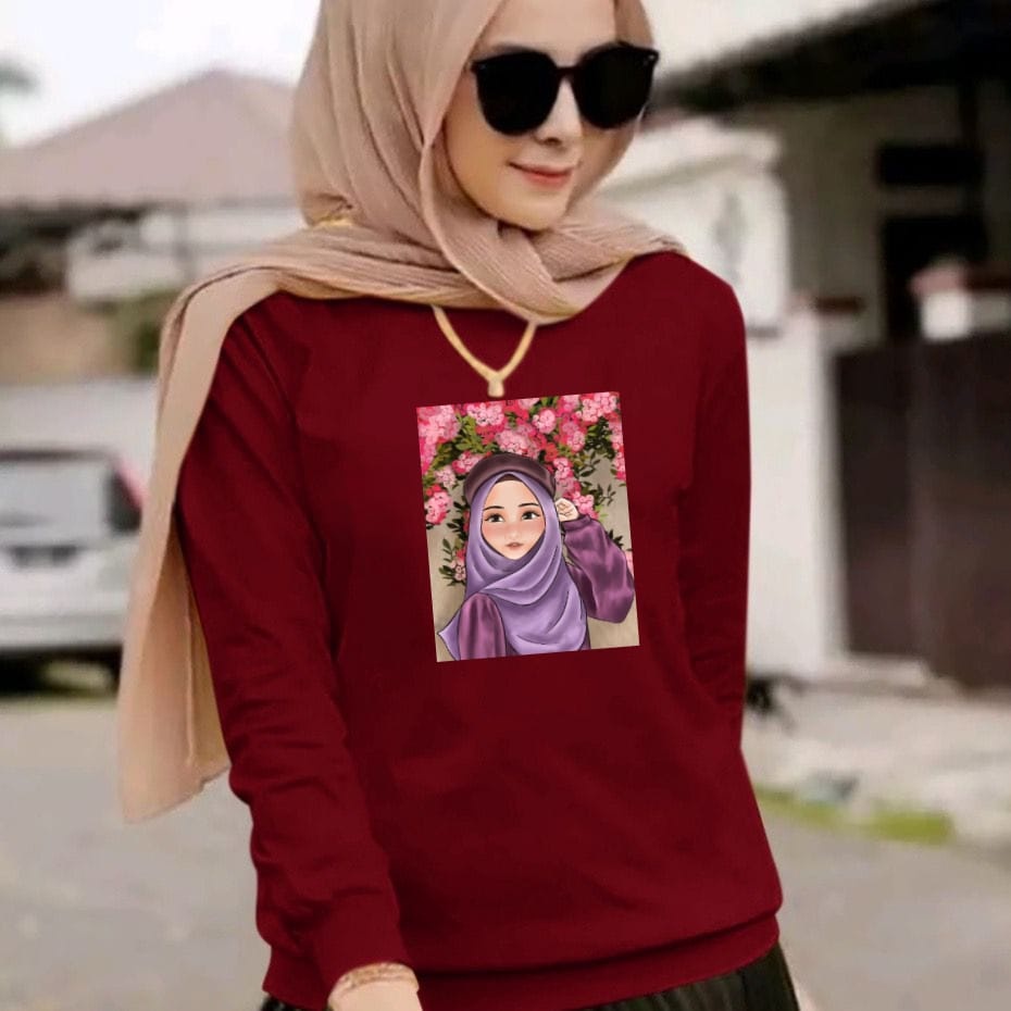 JOSJOLI_STORE/Baju Sweater Hijab 3/Atasan Wanita Dewasa Lengan Panjang/M L XL XXL