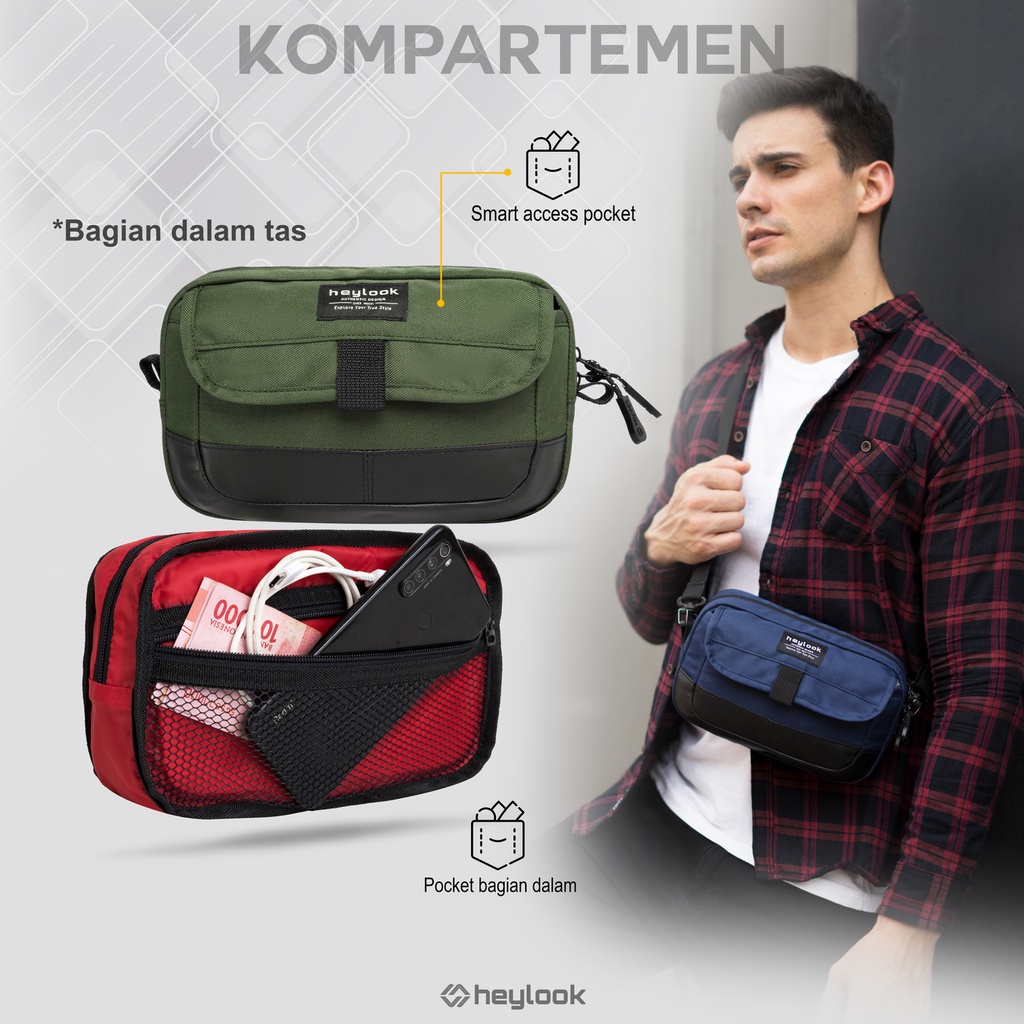 HEYLOOK Project - Tas Selempang Pria HEIZT Sling Bag Pria Tas Slempang Cowok