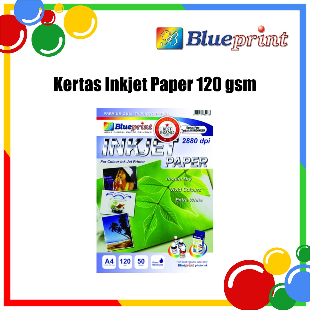 

Kertas Inkjet / Inkjet Paper BLUEPRINT A4 120 gsm