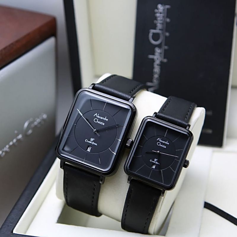 JAM TANGAN COUPLE ALEXANDER CHRISTIE AC 8662 KULIT AC 8662 ORIGINAL