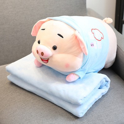 Balmut Bantal Selimut Boneka Unicorn Balmut Piggy Lucu Bahan Plush