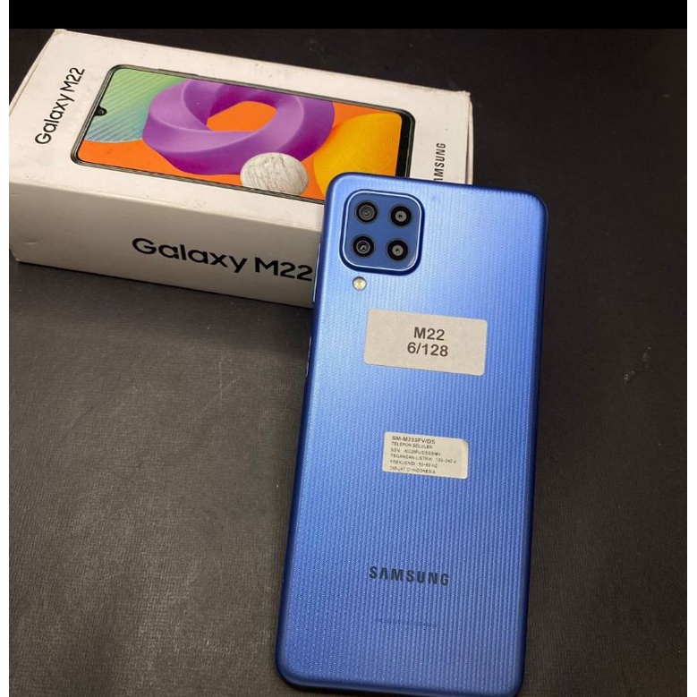 SAMSUNG M22 RAM 6/128 SECOND ORIGINAL BERGARANSI