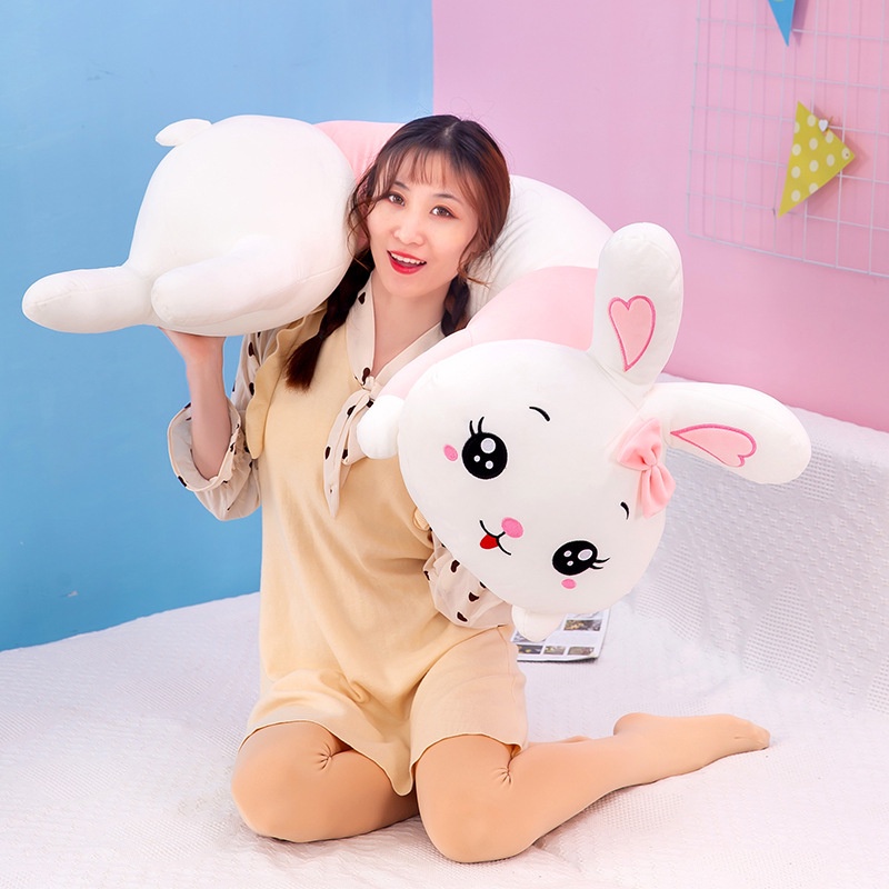 Guling Boneka Bunny Ulat Bahan Plush