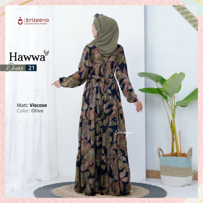 DRESS TERBARU [TERMURAH] HAWWA DRESS 21-ORIZEEYA