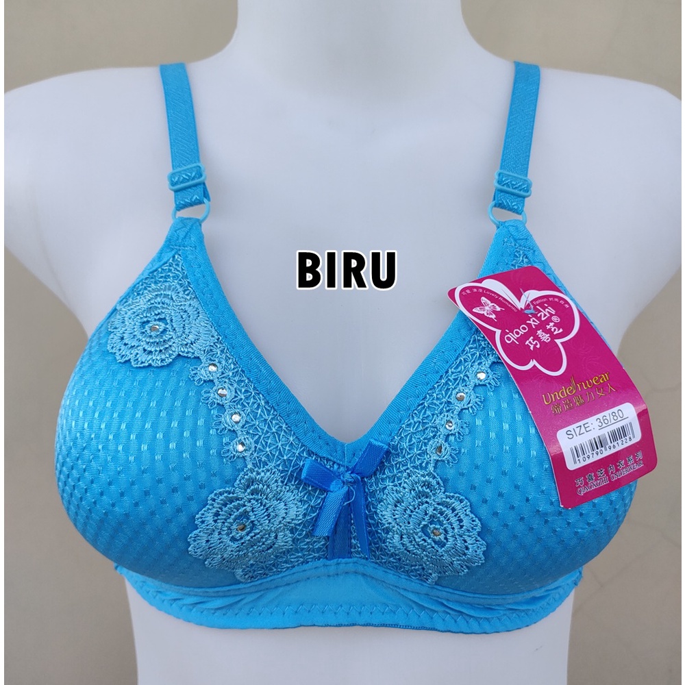 Bra ABG POLOS 1009 uk 34-38 / RENDA / BH Remaja / BH Busa Tipis / BH Tanpa Kawat