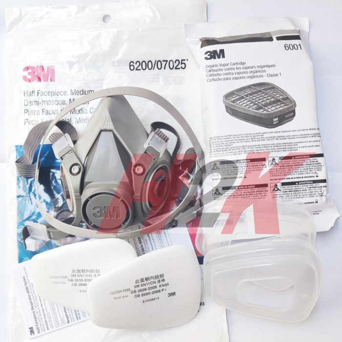 Masker - Masker / Respirator 3M 6200 Set
