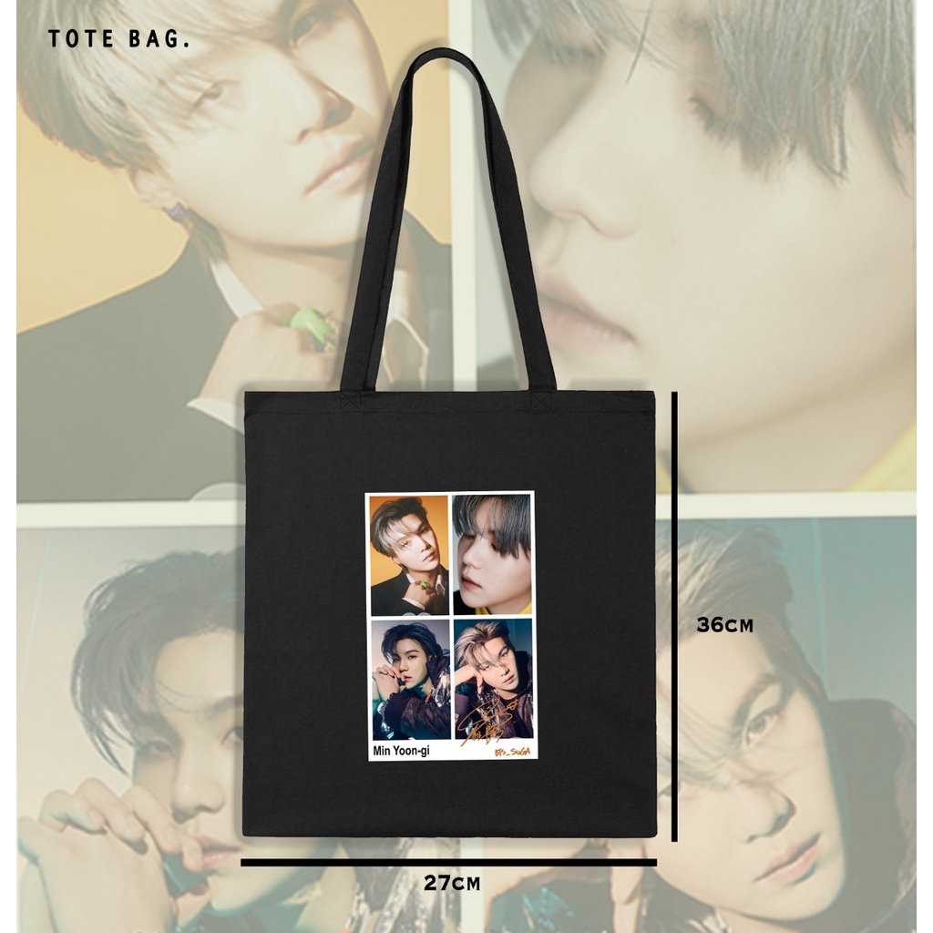 TAS GAYA WANITA/TOTE BAG SUGA/PERSONIL BTS/REAL PICTURE/BEST SELLER/TAS SANTAI/TAS IMPORT