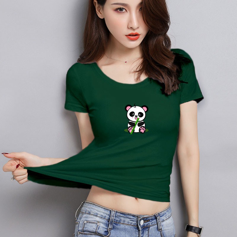 YOURSTYLE1119 - KAOS WANITA ONECK / PANDA BAMBU / KAOS TERLARIS / KAOS ONECK