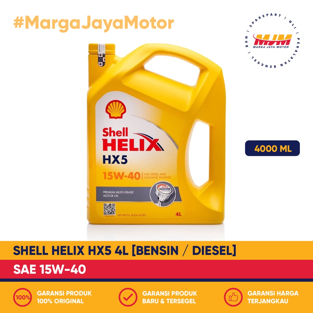 Shell Helix HX5 15W/40 4000ml Bensin Diesel Shell Oil 4L