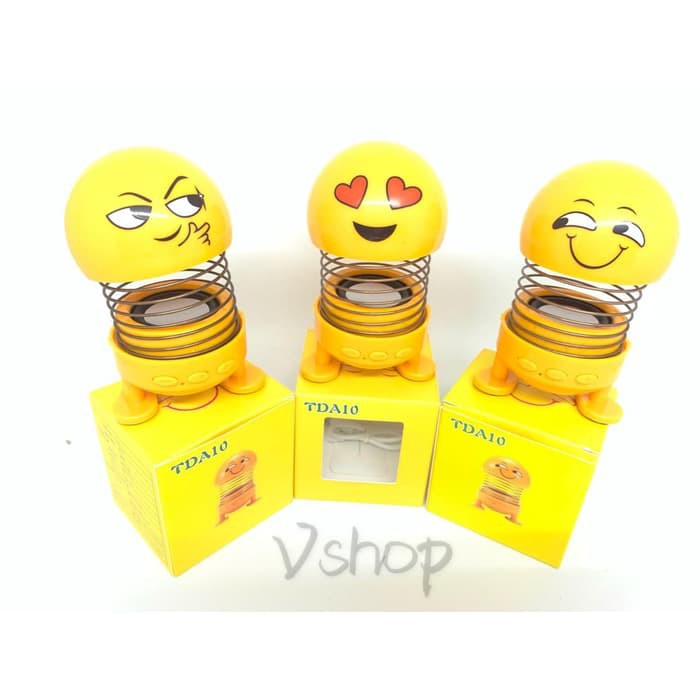 SPEAKER BLOETOOTH BONEKA PAJANGAN MOBIL BISA TF CARD - EMOJI UK 12x7CM