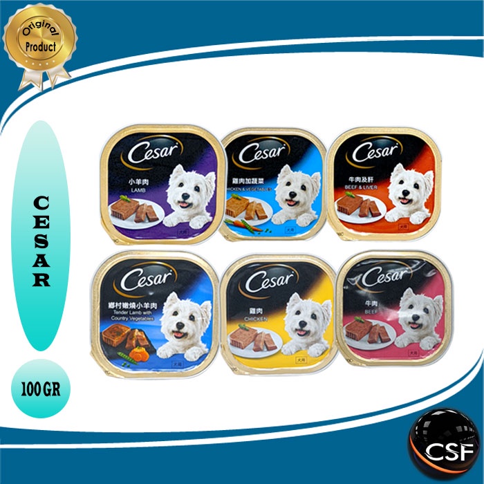 Makanan Anjing Hemat murah Cesar All variant 100 gr